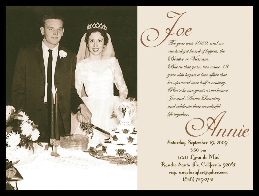 40th Wedding Anniversary Party Invitations Online Printable