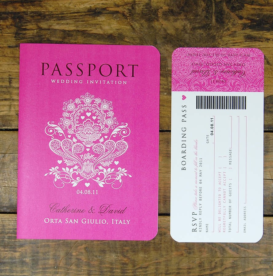 42 Best Ideas About Passport Wedding Invites On Pinterest