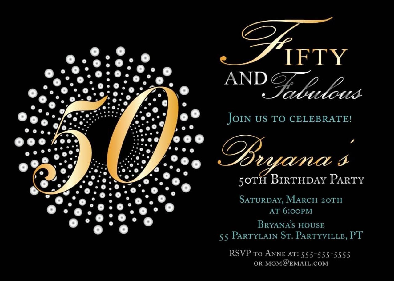 50 Birthday Invitations
