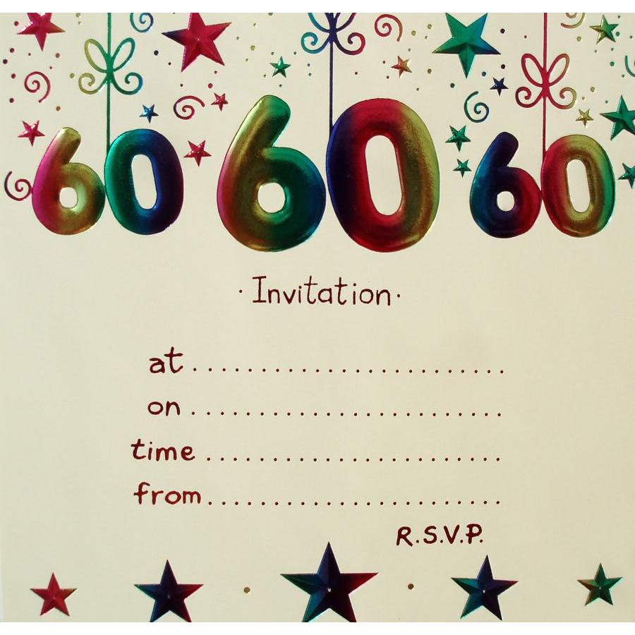 60 Birthday Invitations