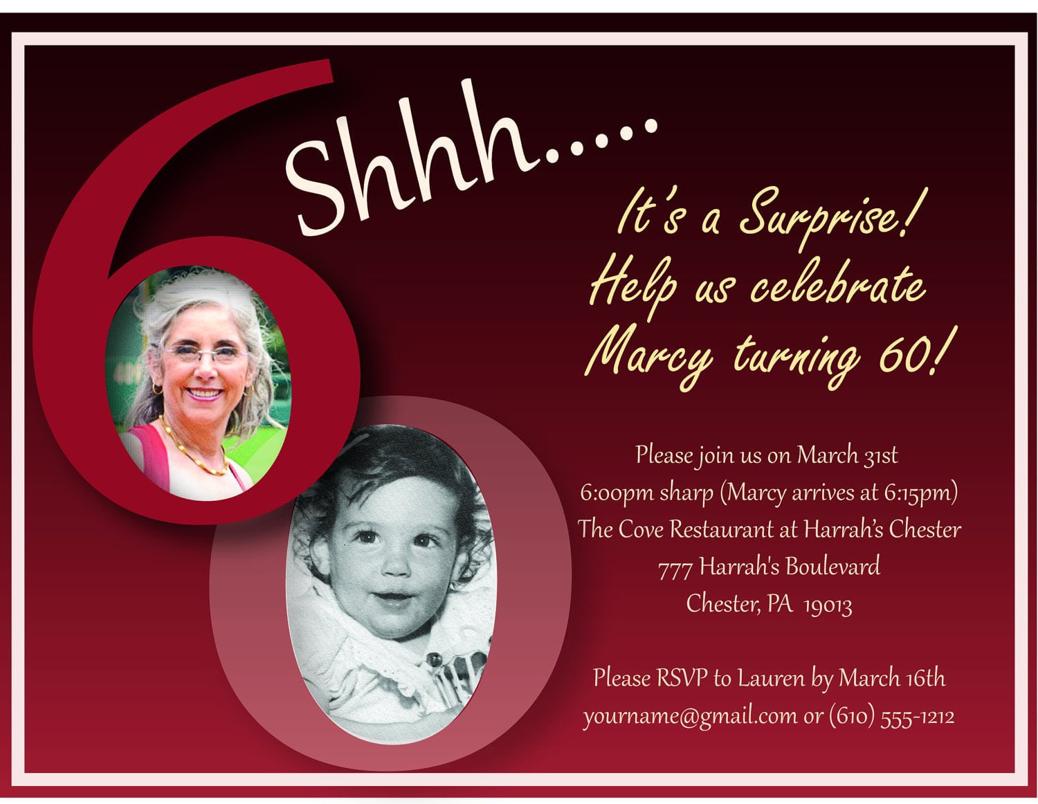 60th Birthday Party Invitations