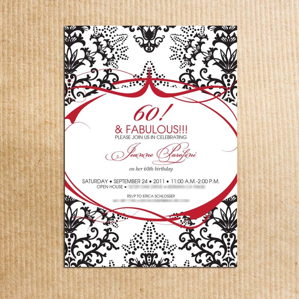 60th Birthday Party Invitations