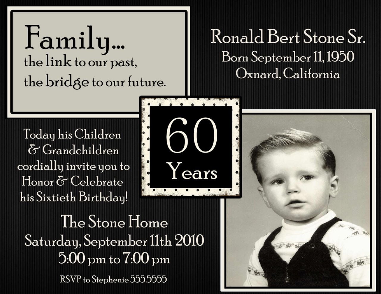 60th Birthday Party Invitations Ideas