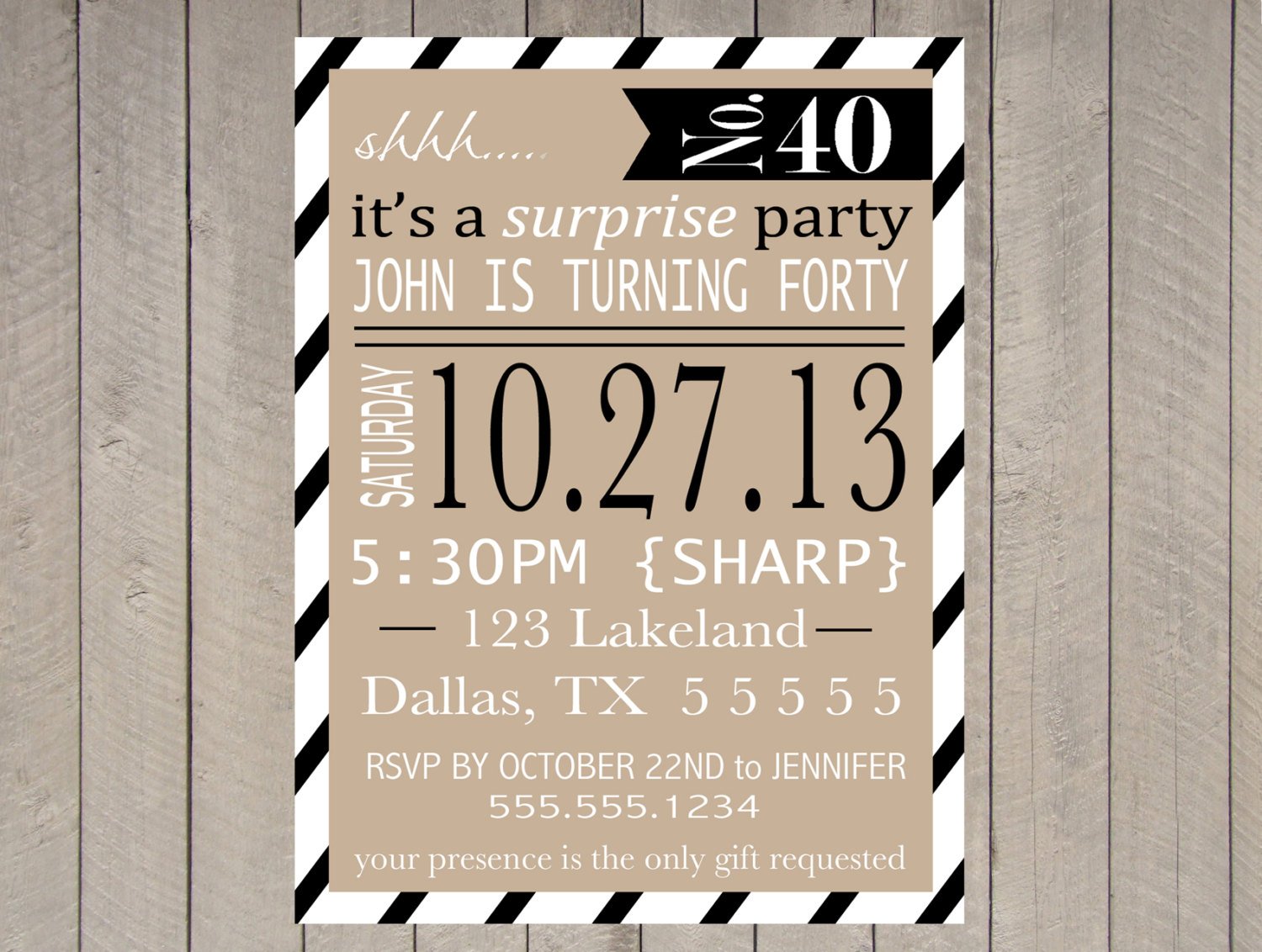 60th Birthday Surprise Party Invitations