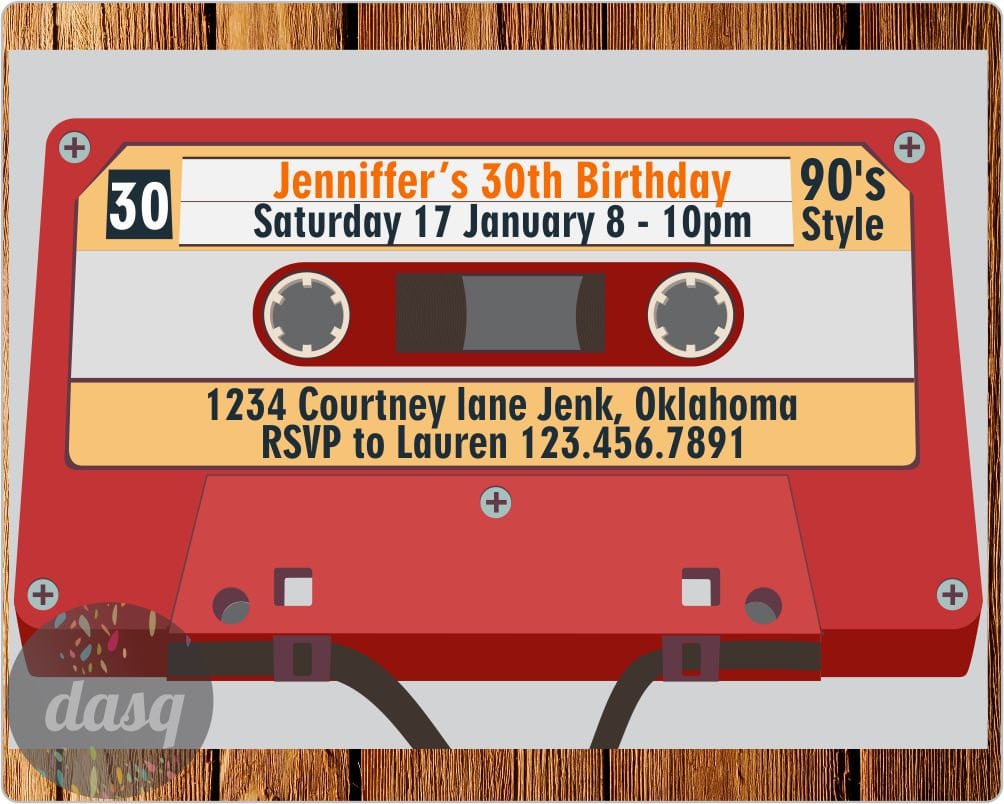 90s Invitation