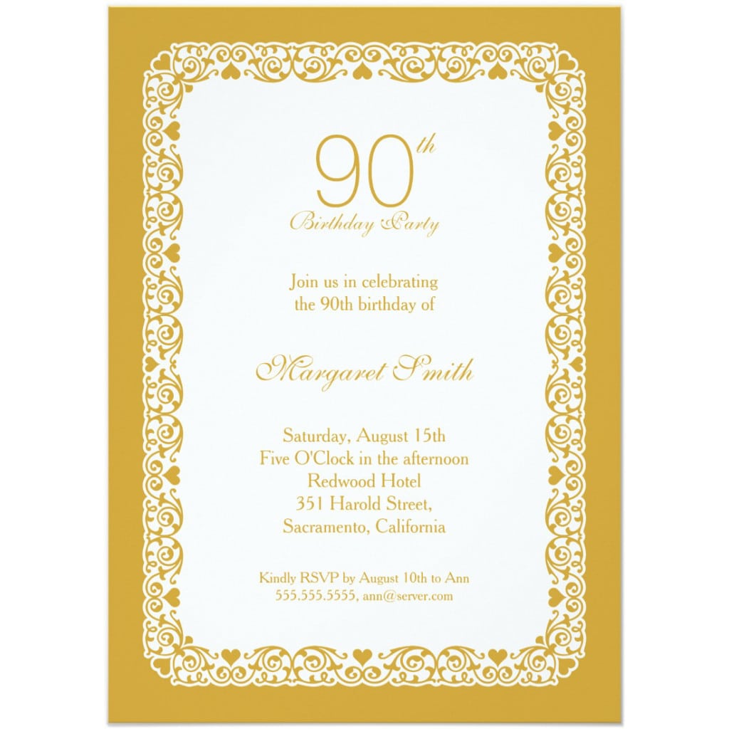 90th Birthday Party Invitations Archives