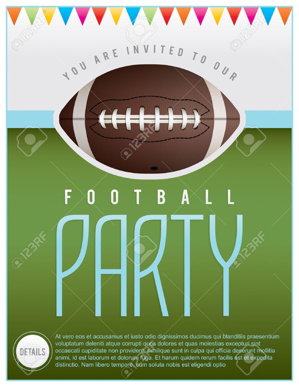 A Flyer Design Perfect For Tailgate Parties, Football Invites
