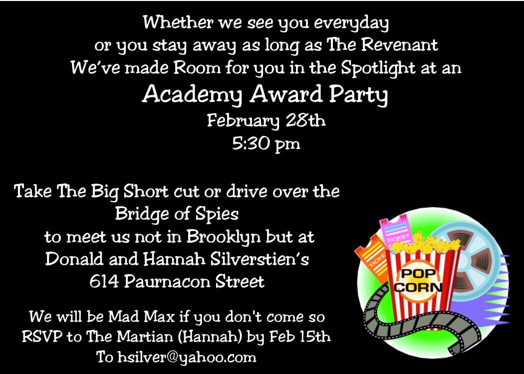 Academy Awards Party Invitations And Oscar Invitations New