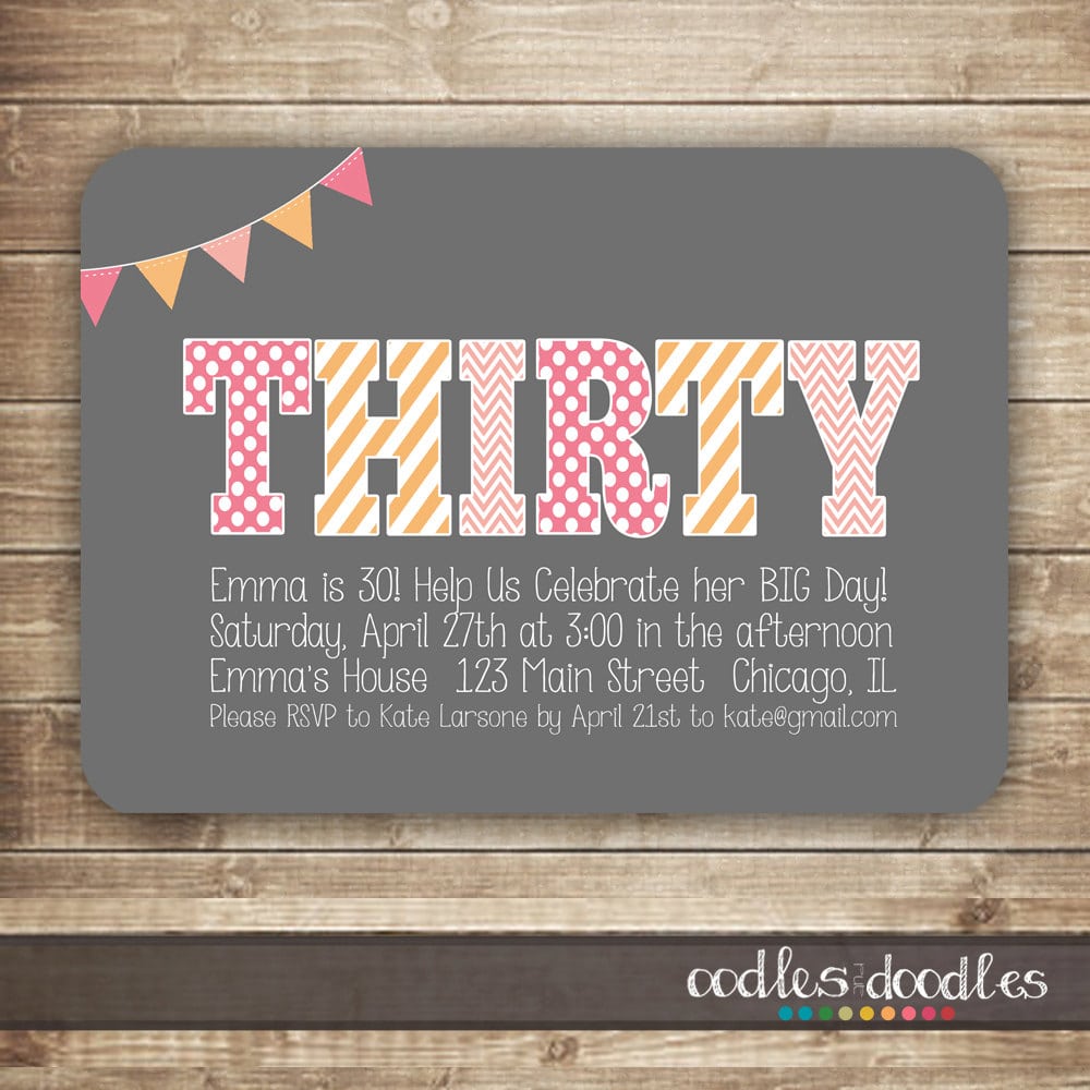 Adult Birthday Invitation