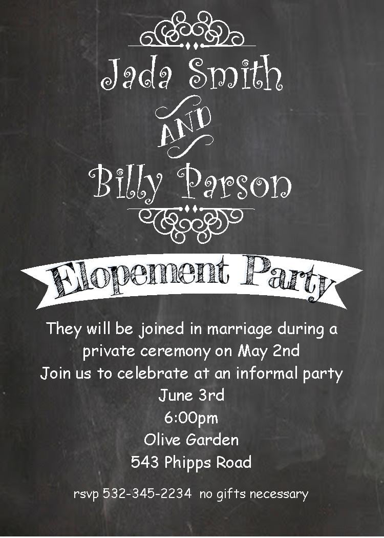 After Wedding Party Invitation Perfect After Wedding Party