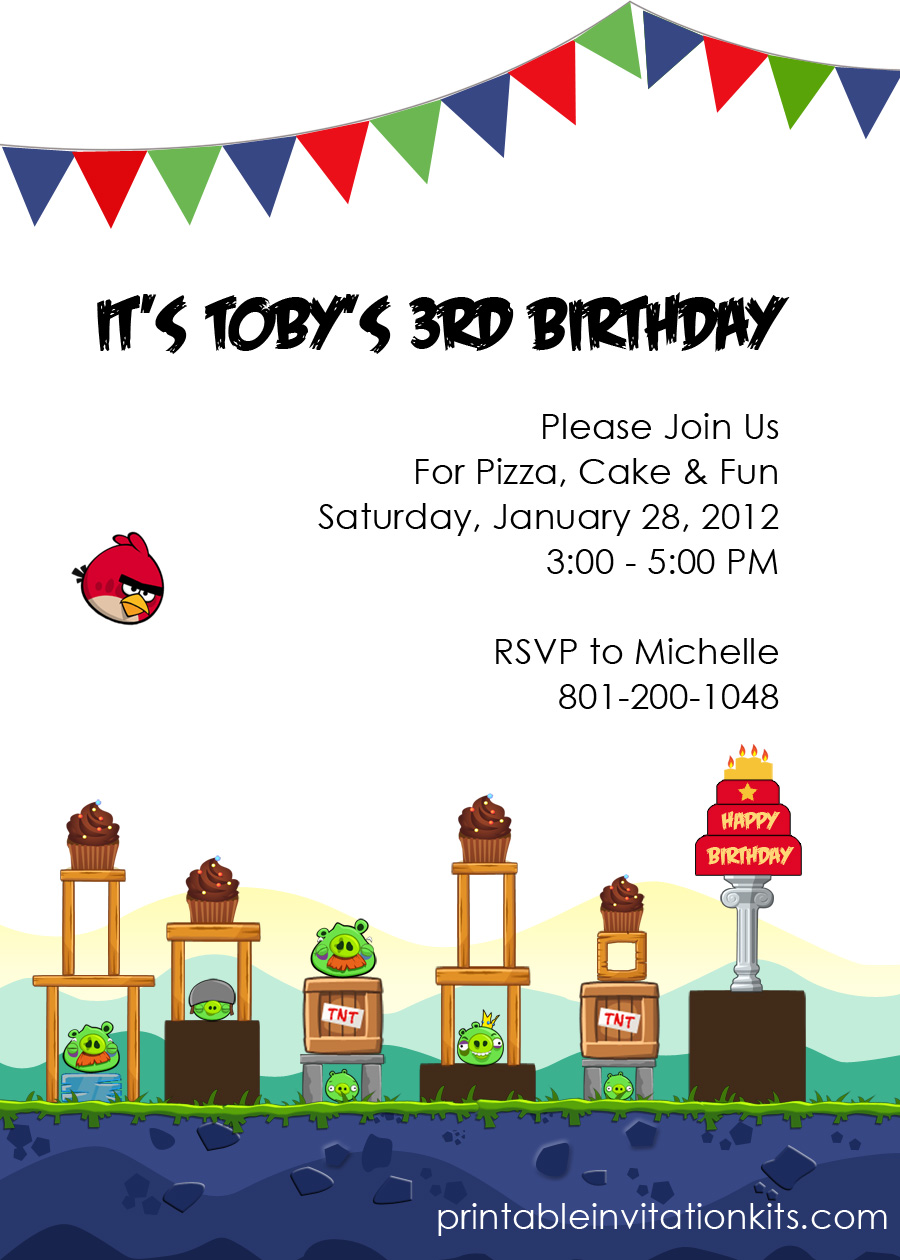 Angry Birds, Bird Birthday Parties And Invitations On Pinterest