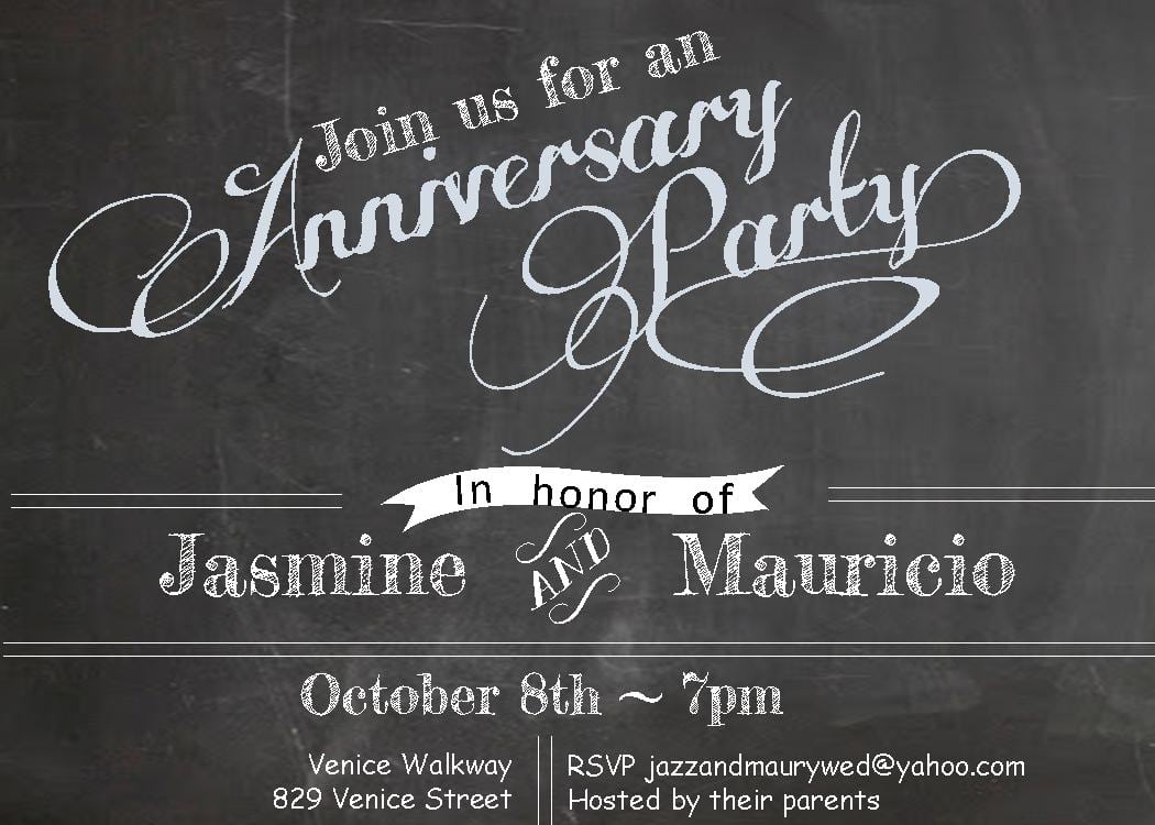 Anniversary Party Invitations New Selections Spring 2017