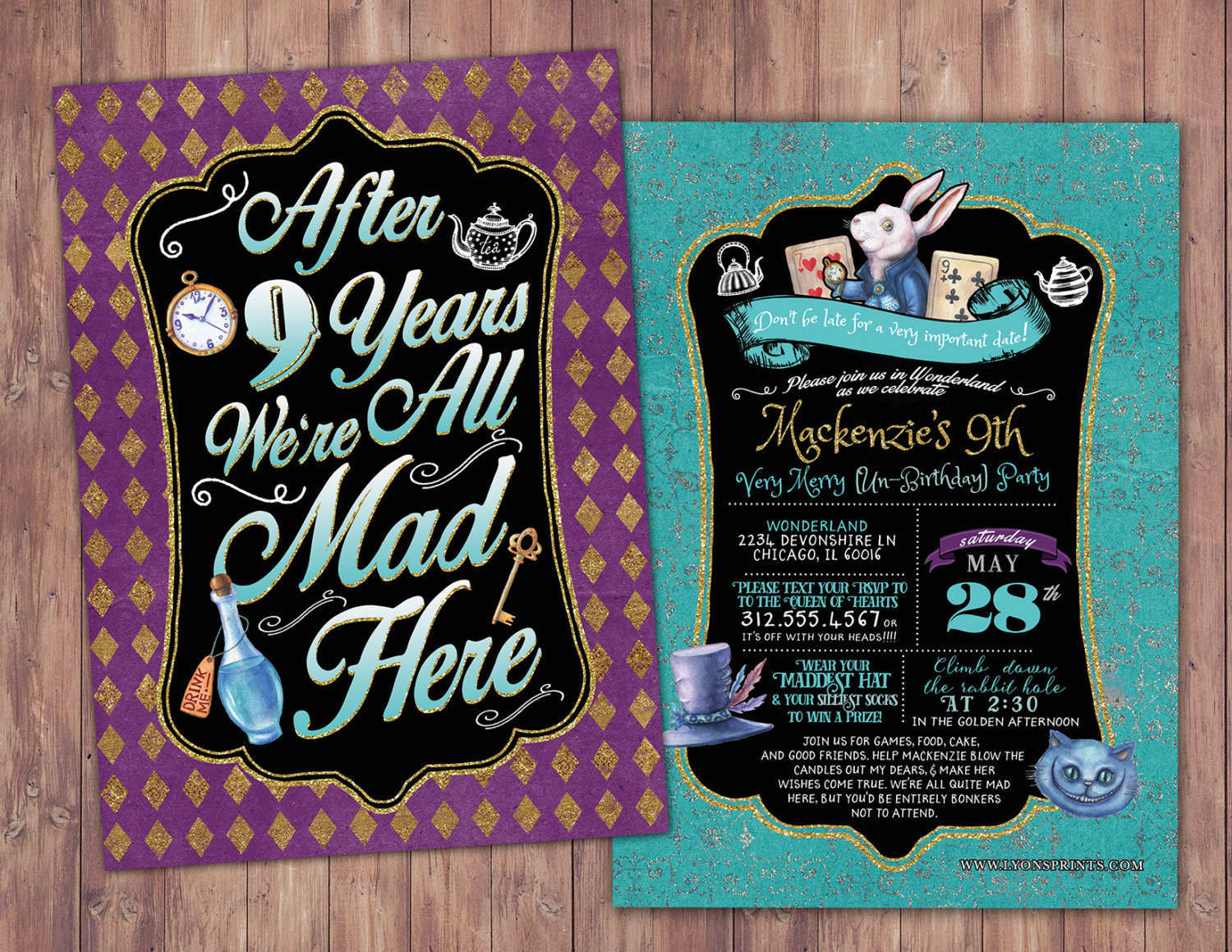 Any Age   Mad Hatter Tea Party, Alice In Wonderland Invitation
