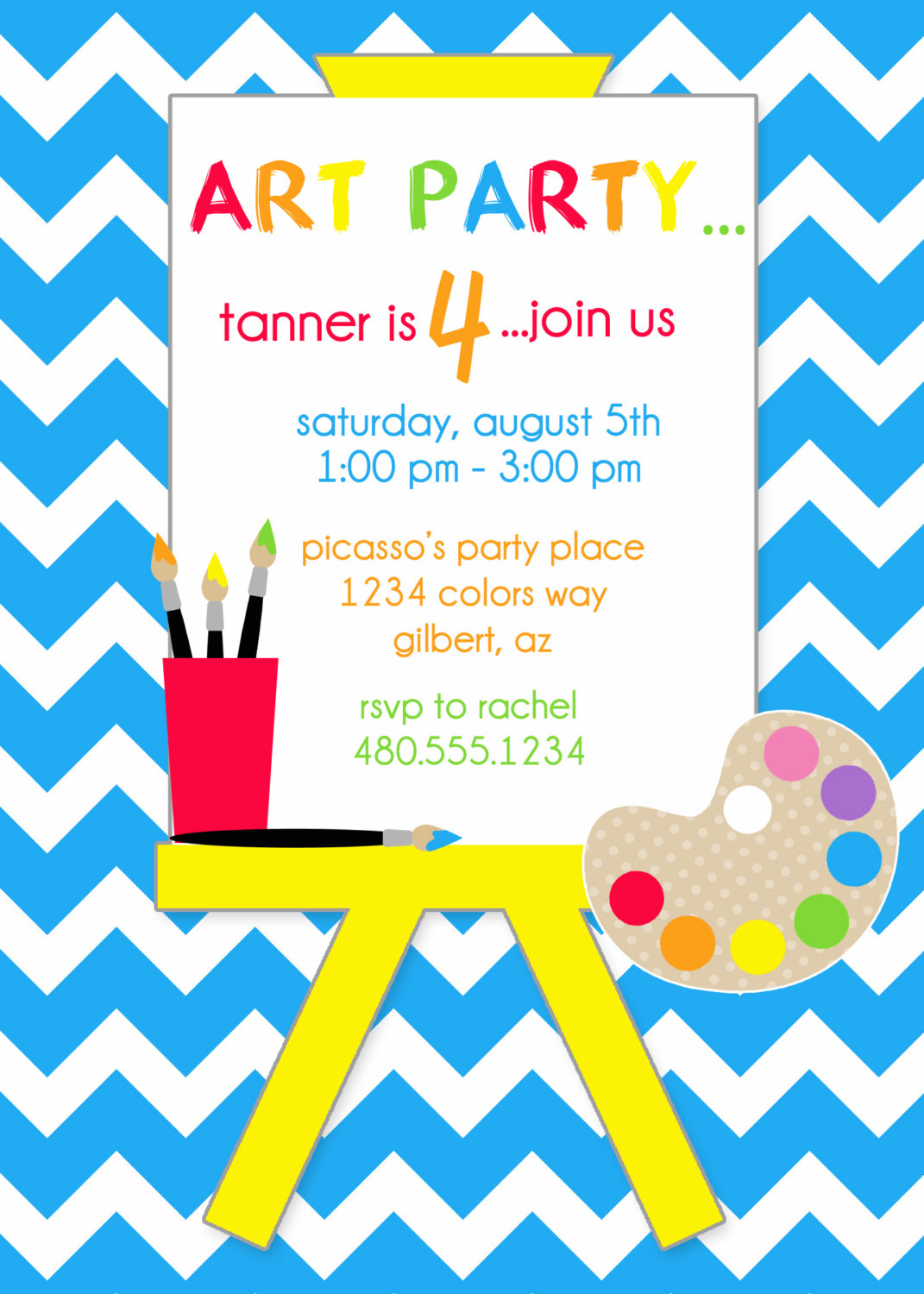 Art Party Invitations