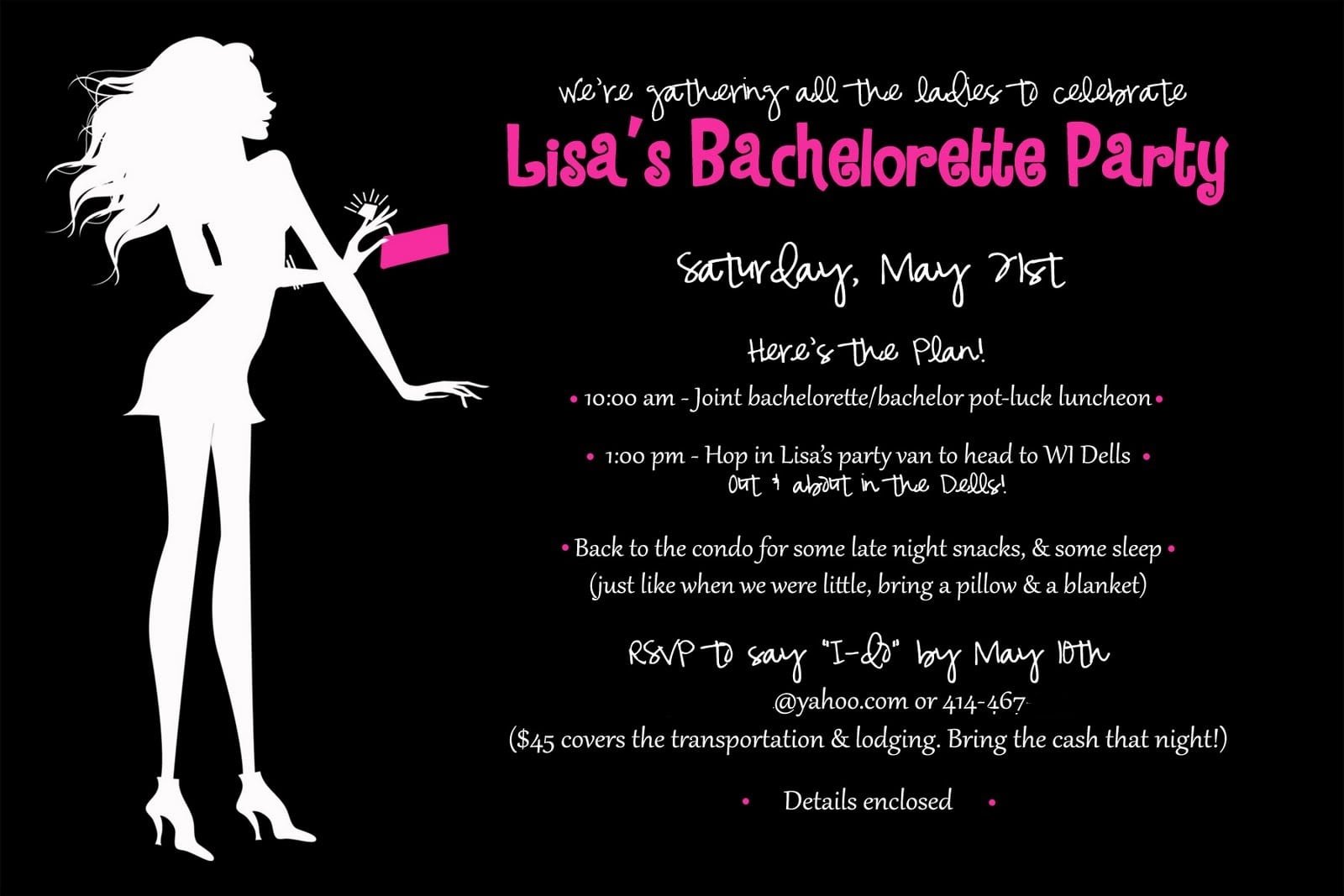 Bachelor Party Invitation Email Template  Invite 1 55 Card Stash