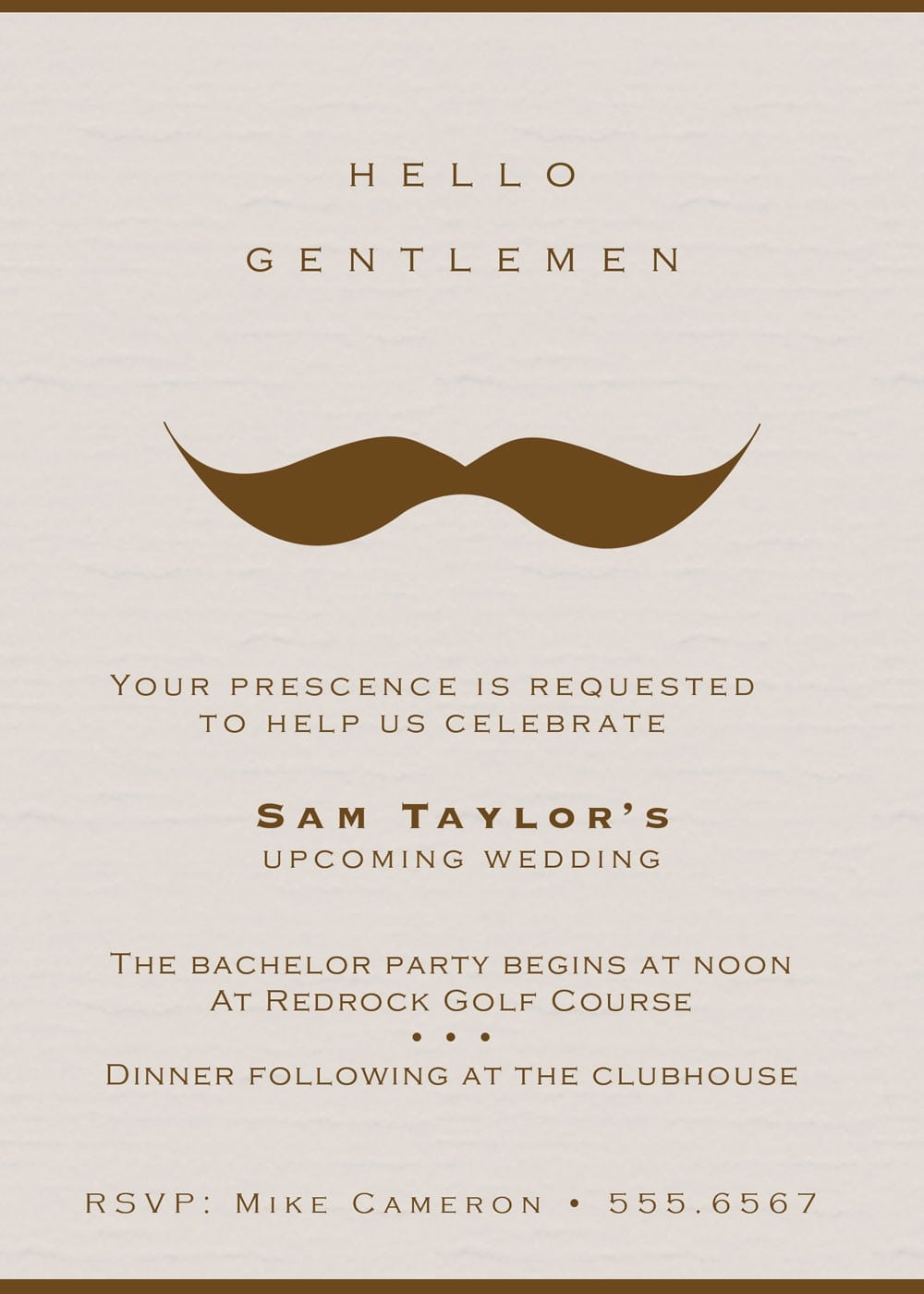 Bachelor Party Invitations
