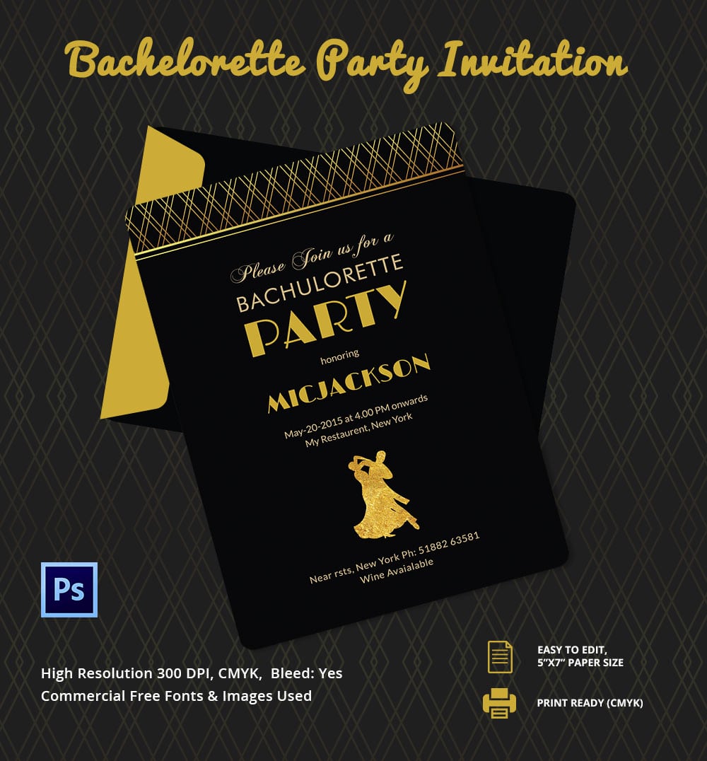 Bachelorette Invitation Template