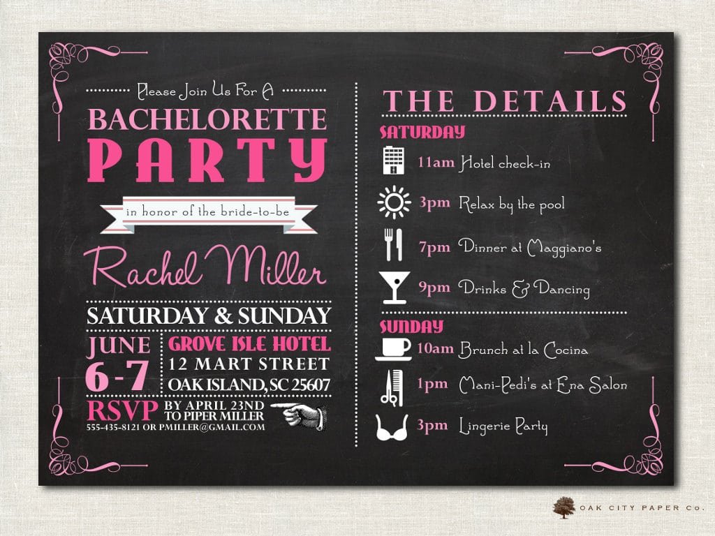 Bachelorette Party Invitation Templates
