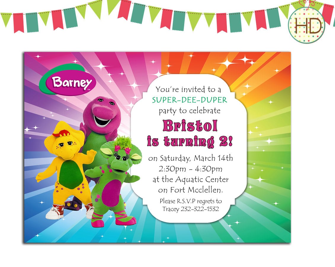 Barney And Friends Birthday Party Ideas