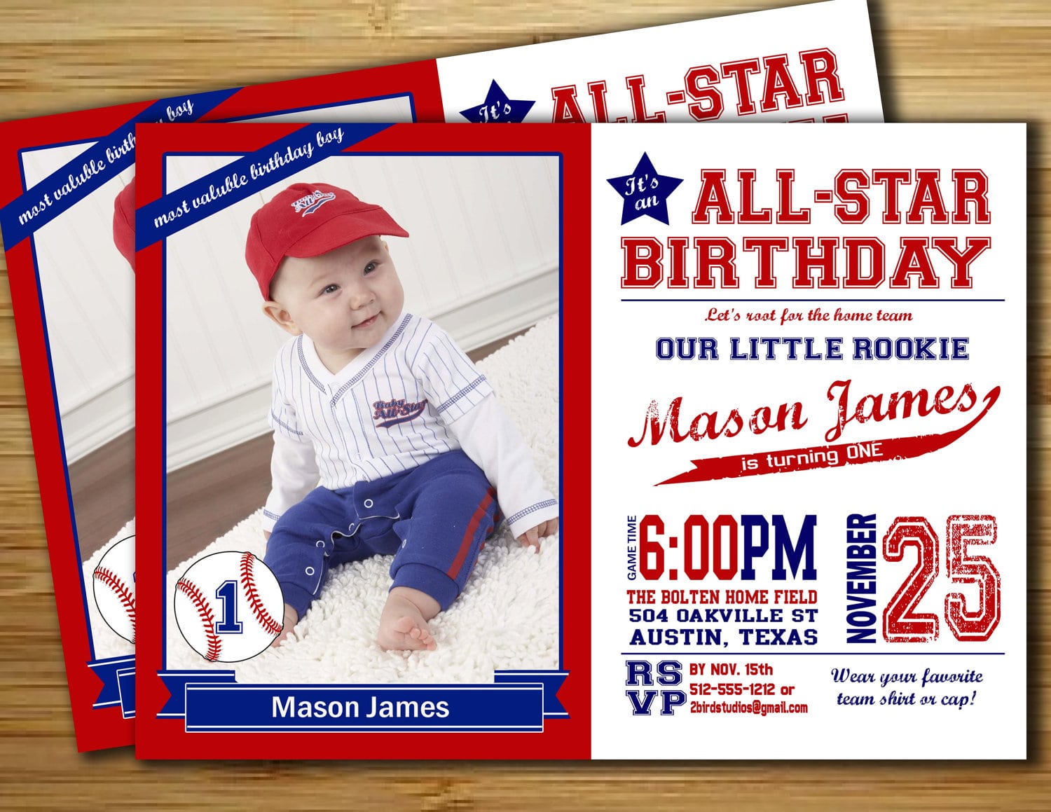 Baseball Birthday Party Invitation   Invite