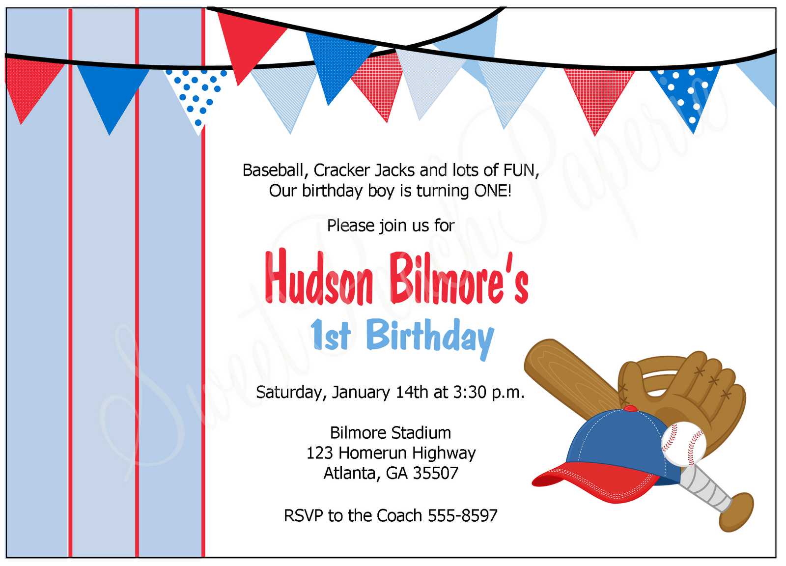 Baseball Party Invitation