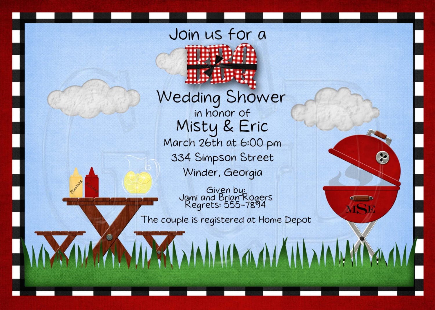 Bbq Cookout Invitation