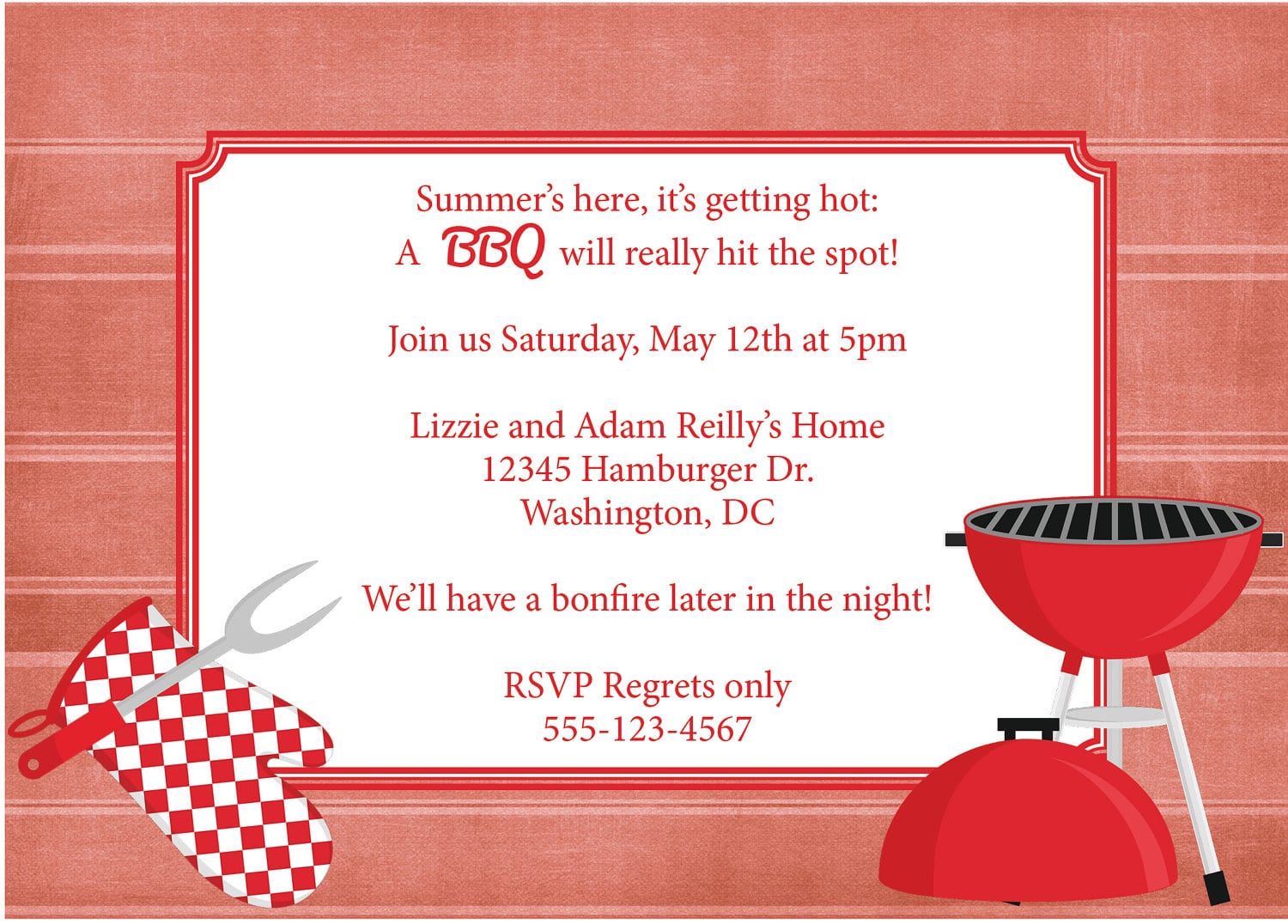 Bbq Cookout Invitation