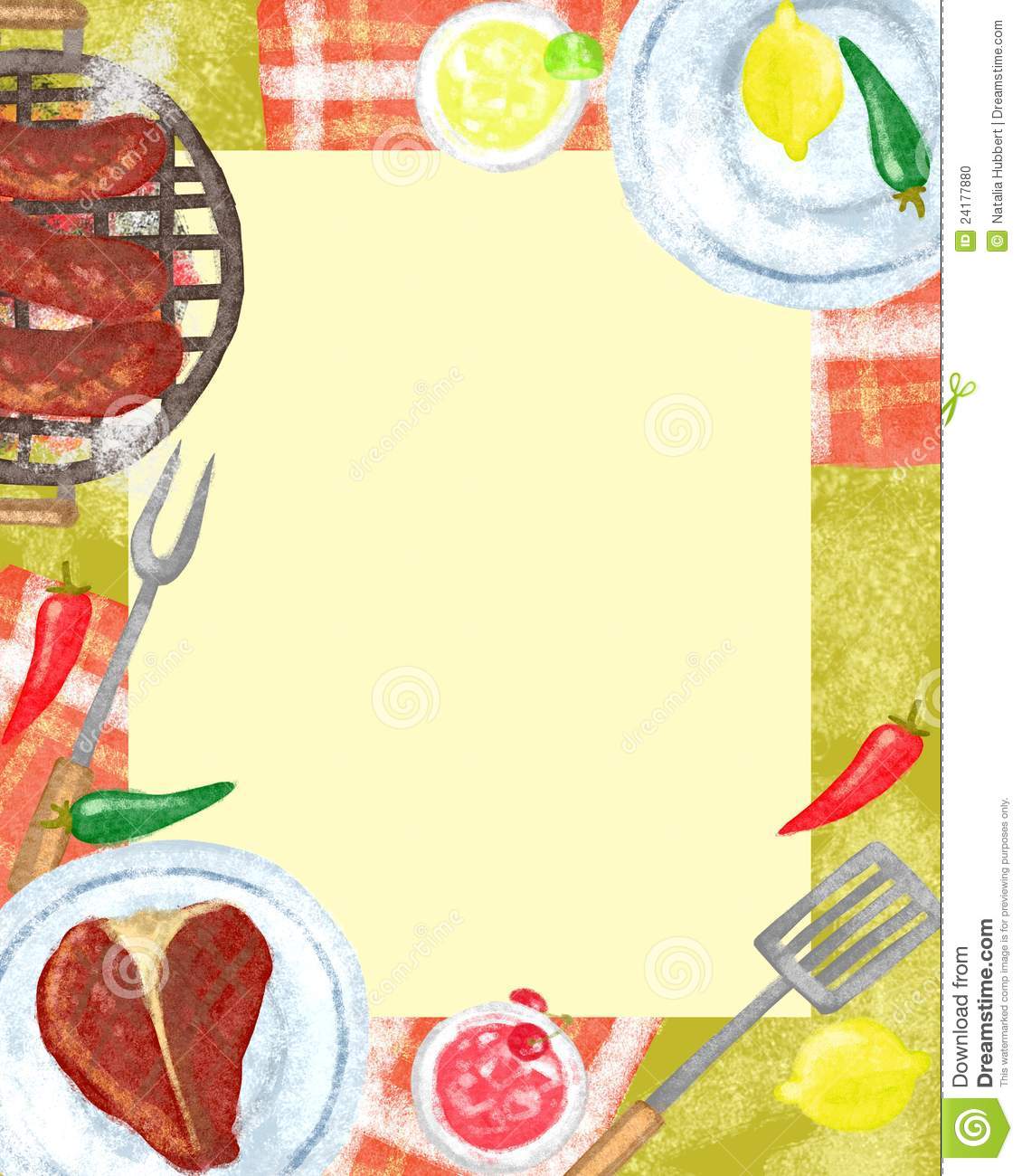 Bbq Party Invitation Stock Photo