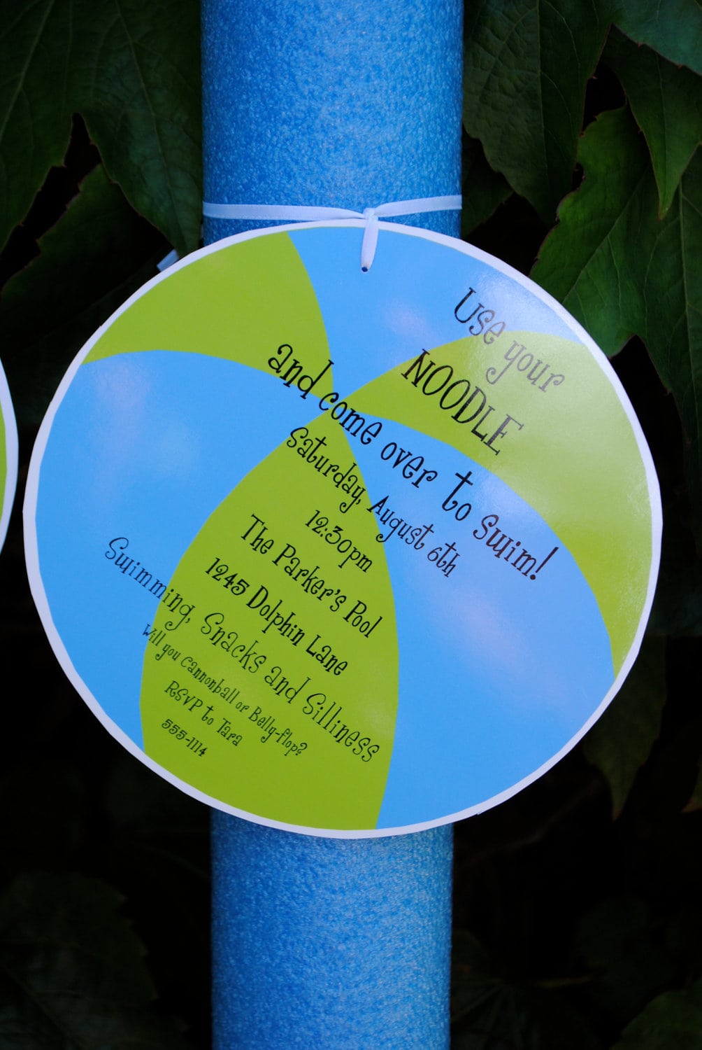Beach Ball Swim Party Invitations To Be Attached By Jacolynmurphy