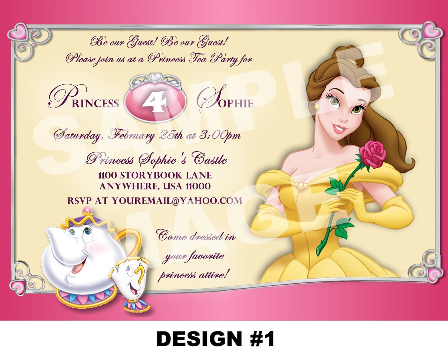 Beauty And The Beast Invitation