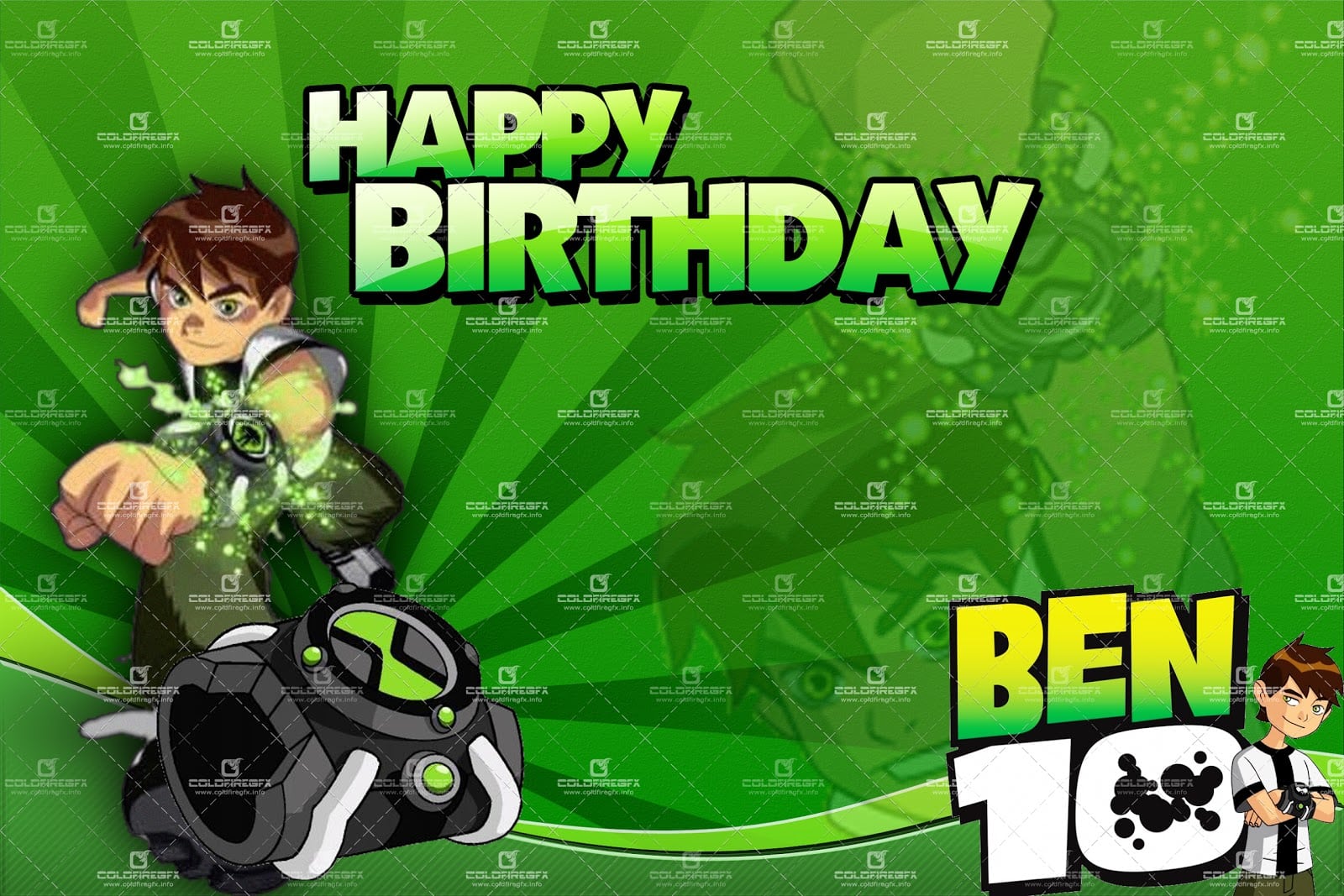 Ben 10 Birthday Photoshop Template Â« Coldfiredsgn