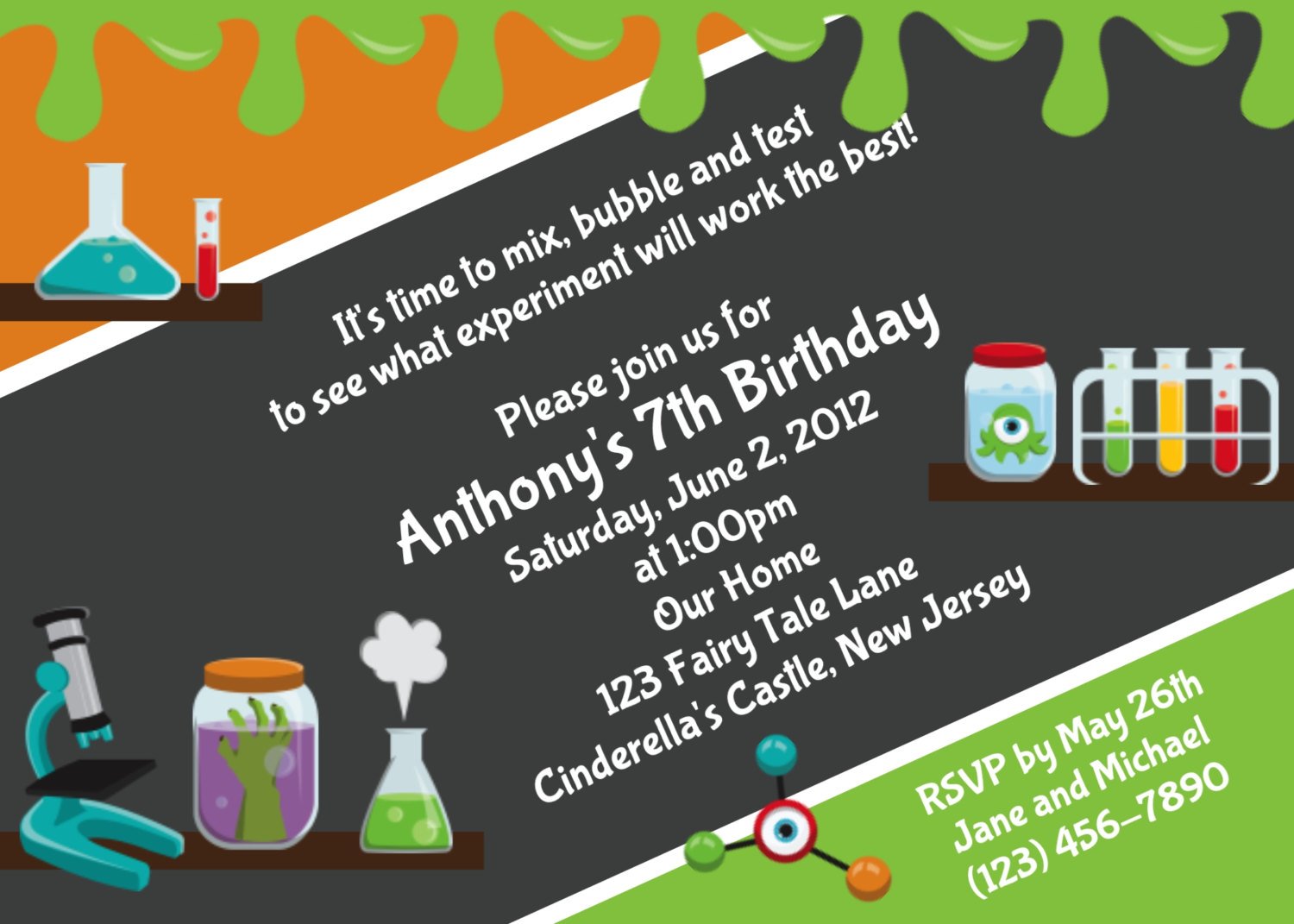 Best Collection Of Science Birthday Party Invitations
