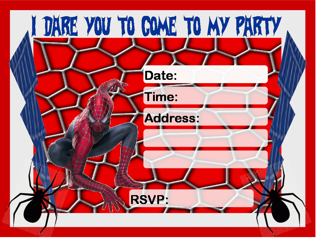 Birthday Invitation Free Printable Spiderman