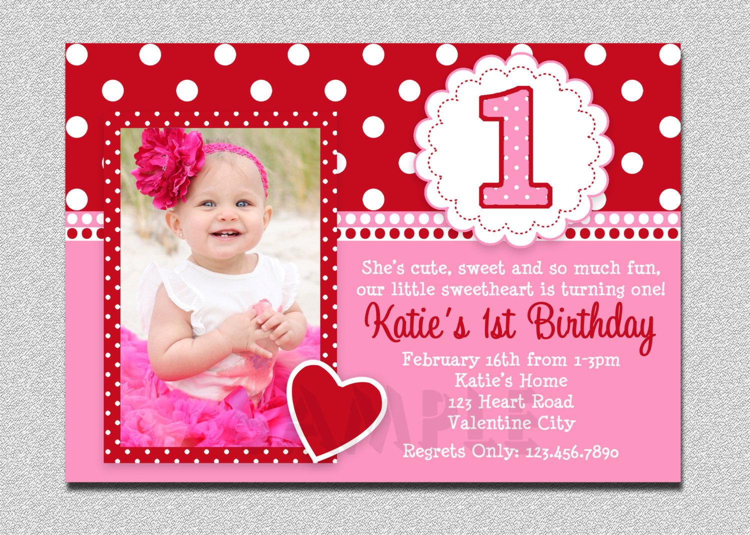 Birthday Invitations Sample  First Birthday Party Invitation