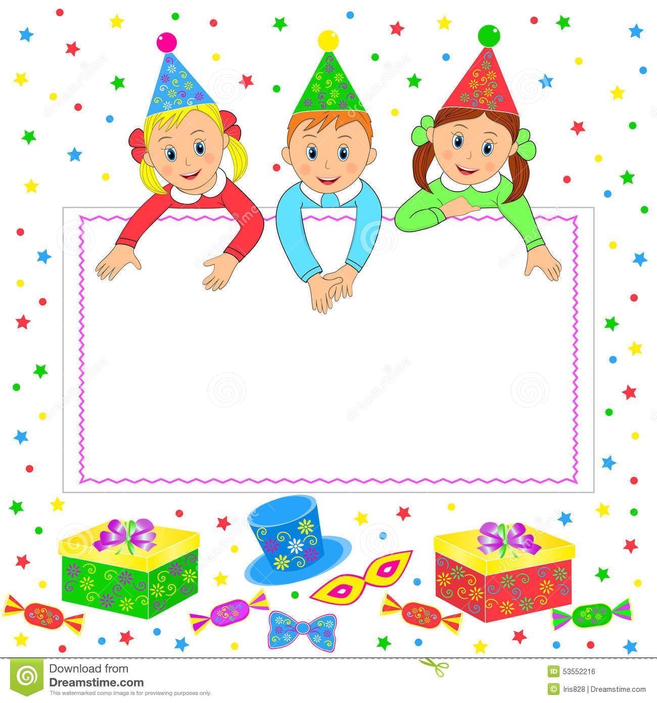 Birthday Party Card,invitation Stock Vector