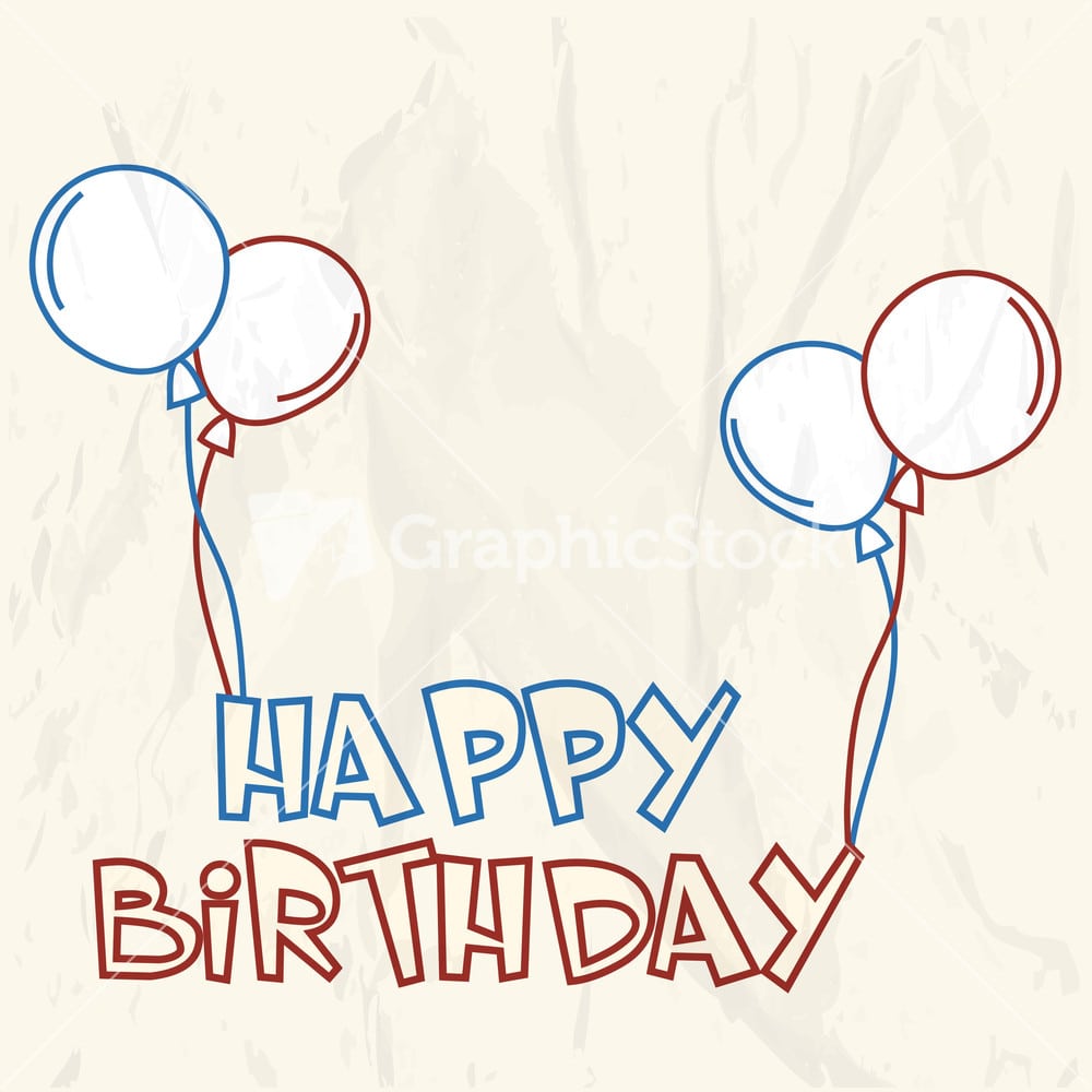 Birthday Party Invitation Letter Or Greeting Card With Hanging