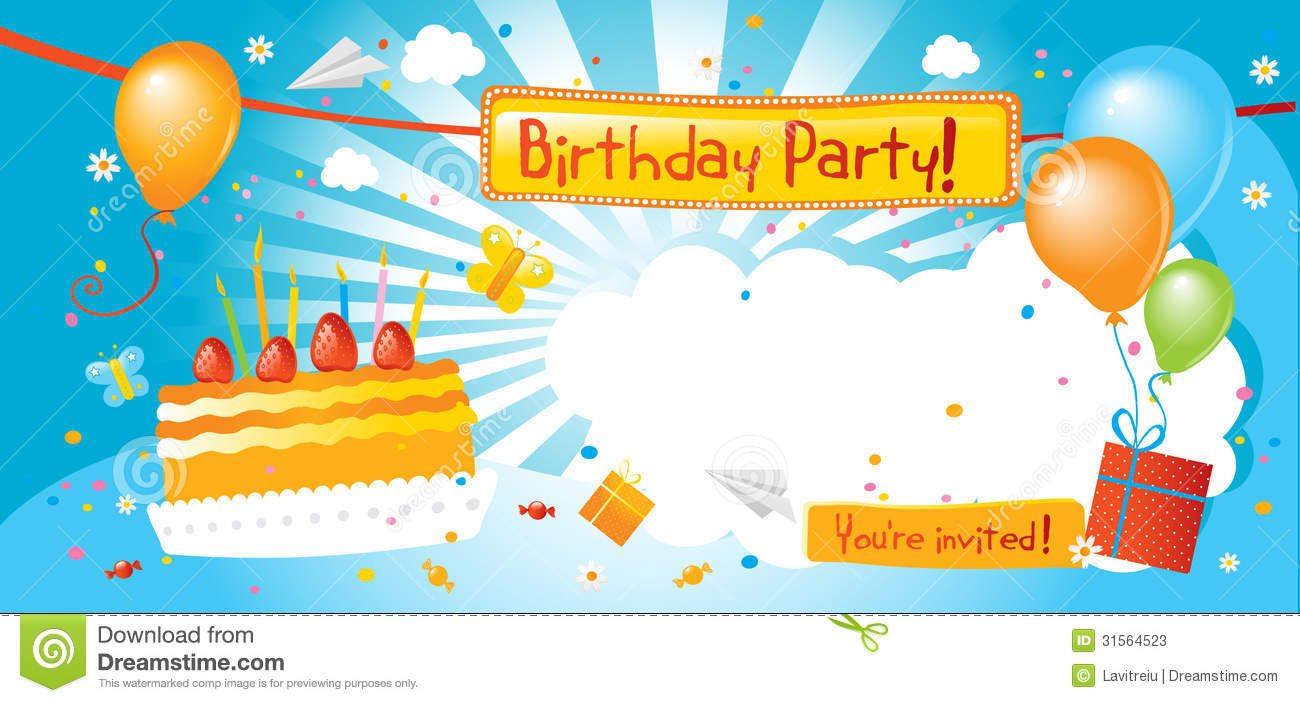Birthday Party Invitation Stock Photos