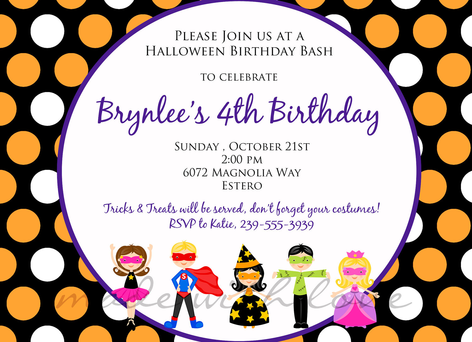 Birthday Party Invitation Text Message