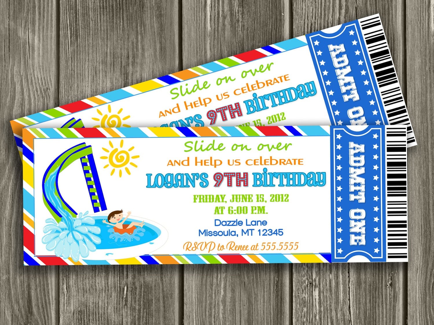 Birthday Pool Party Invitations Free