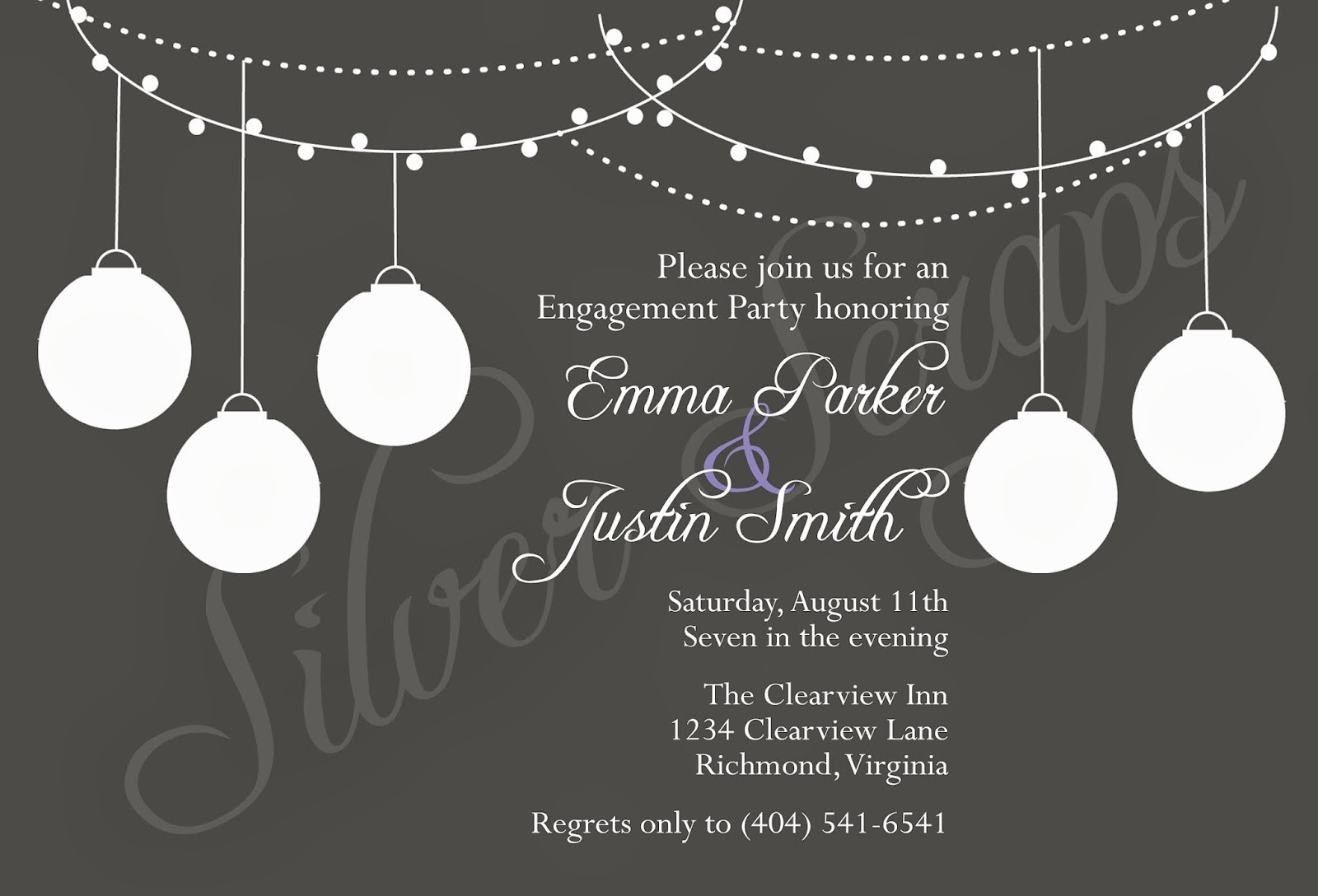 Black And White Party Invitations