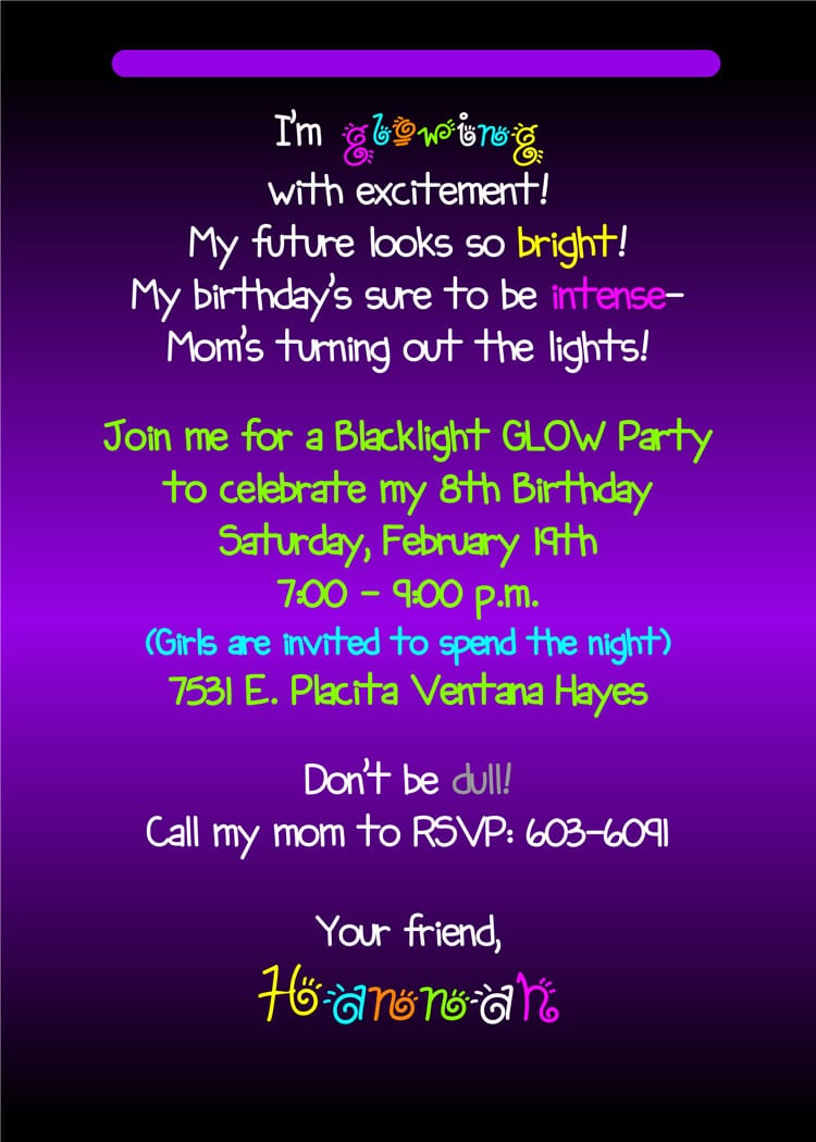Black Light Party