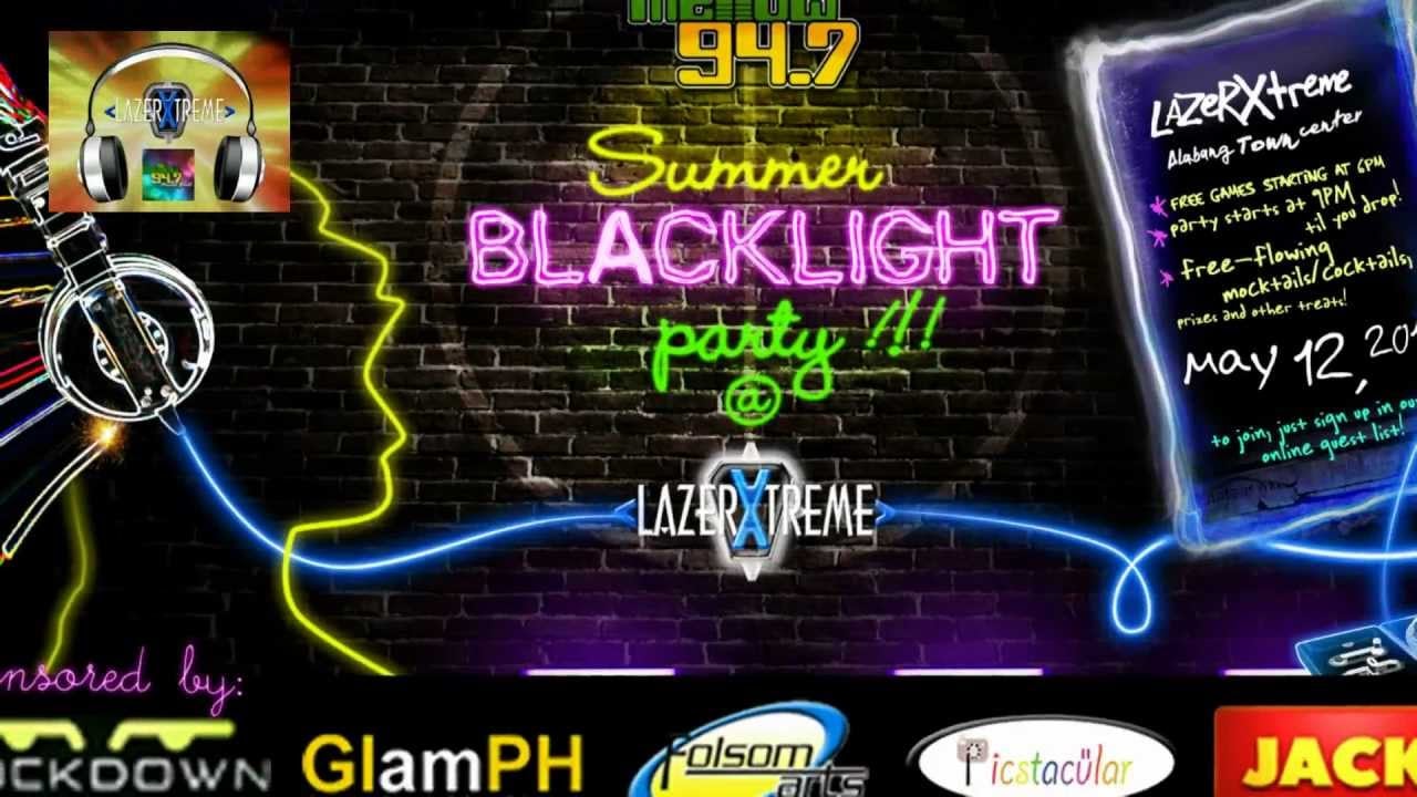 Black Light Party Invitations