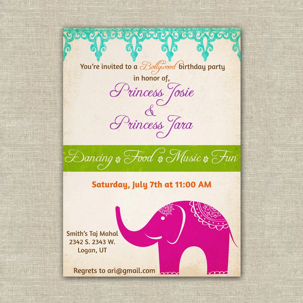 Bollywood Party Invitation