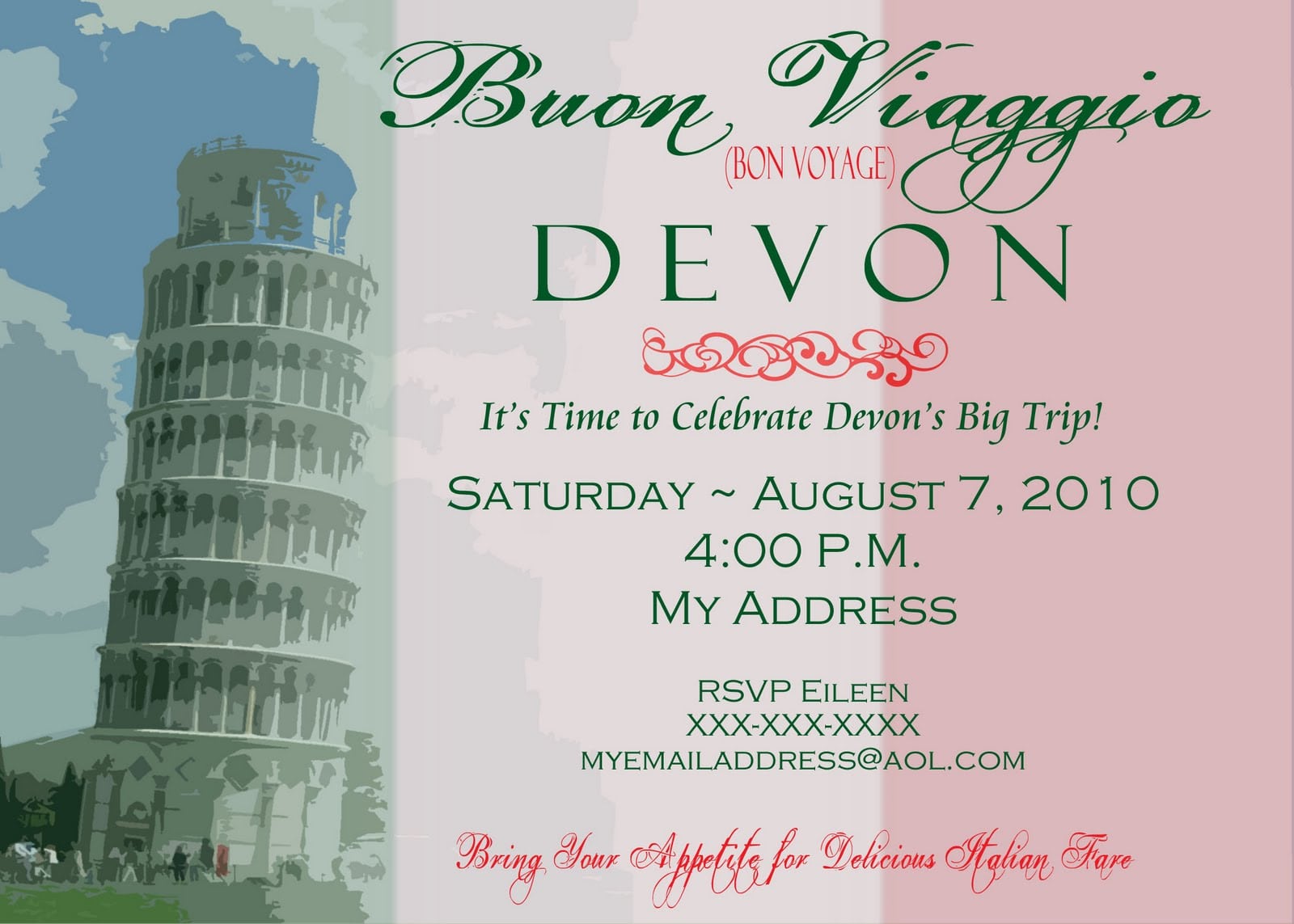 Bon Voyage Party Invitation Template Minimalist