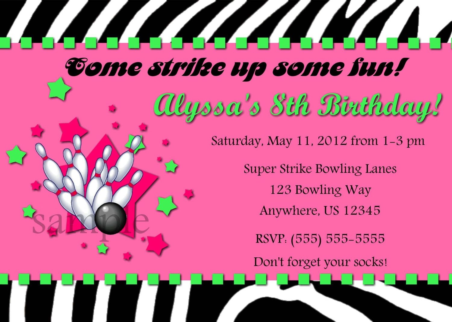 Bowling Party Invitations Templates Ideas   Bowling Party