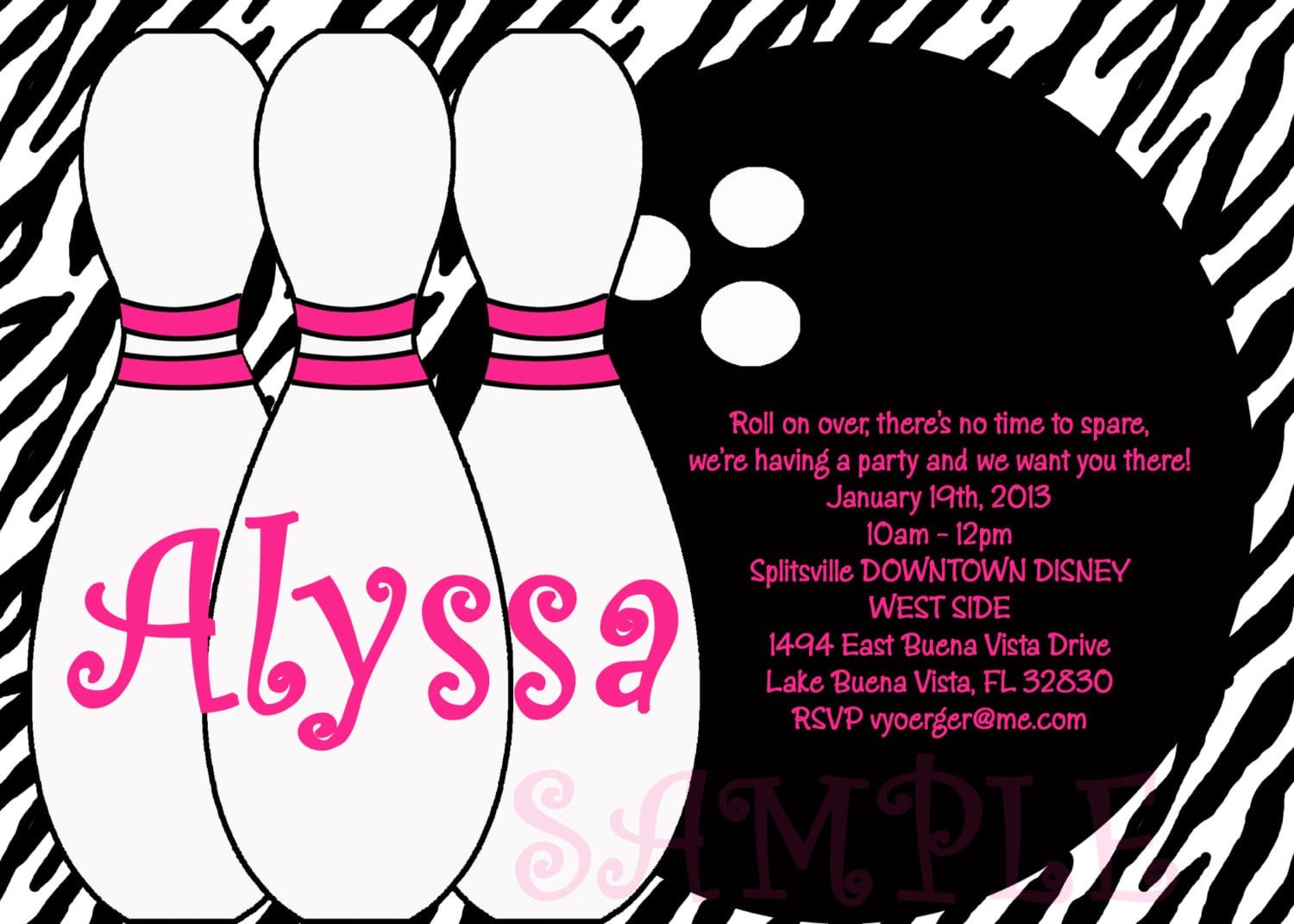 Bowling Party Invitations Templates Ideas   Bowling Party