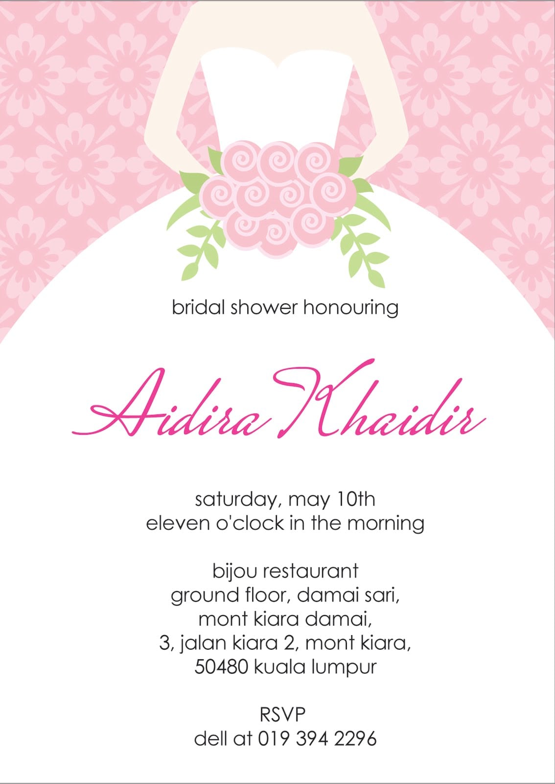 Bridal Party Invitations Templates
