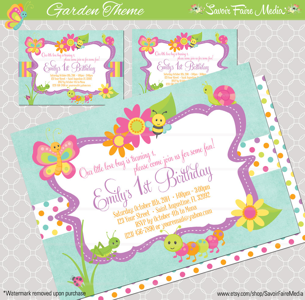 Bug Invitations Birthday Party