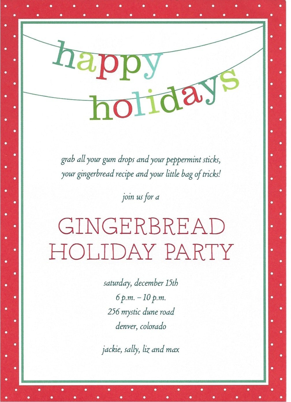 Business Holiday Party Invitation Templates
