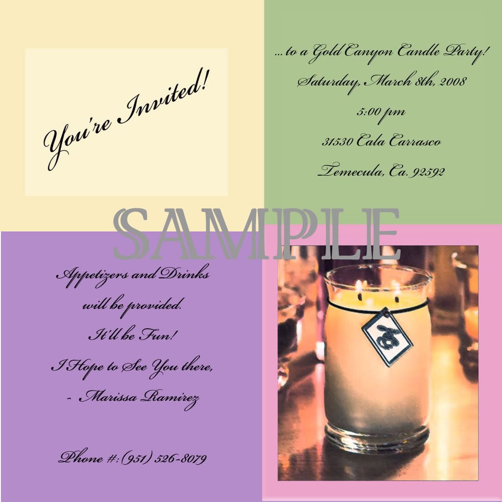 Candle Party Invitation Photo By Creative_touch_girl